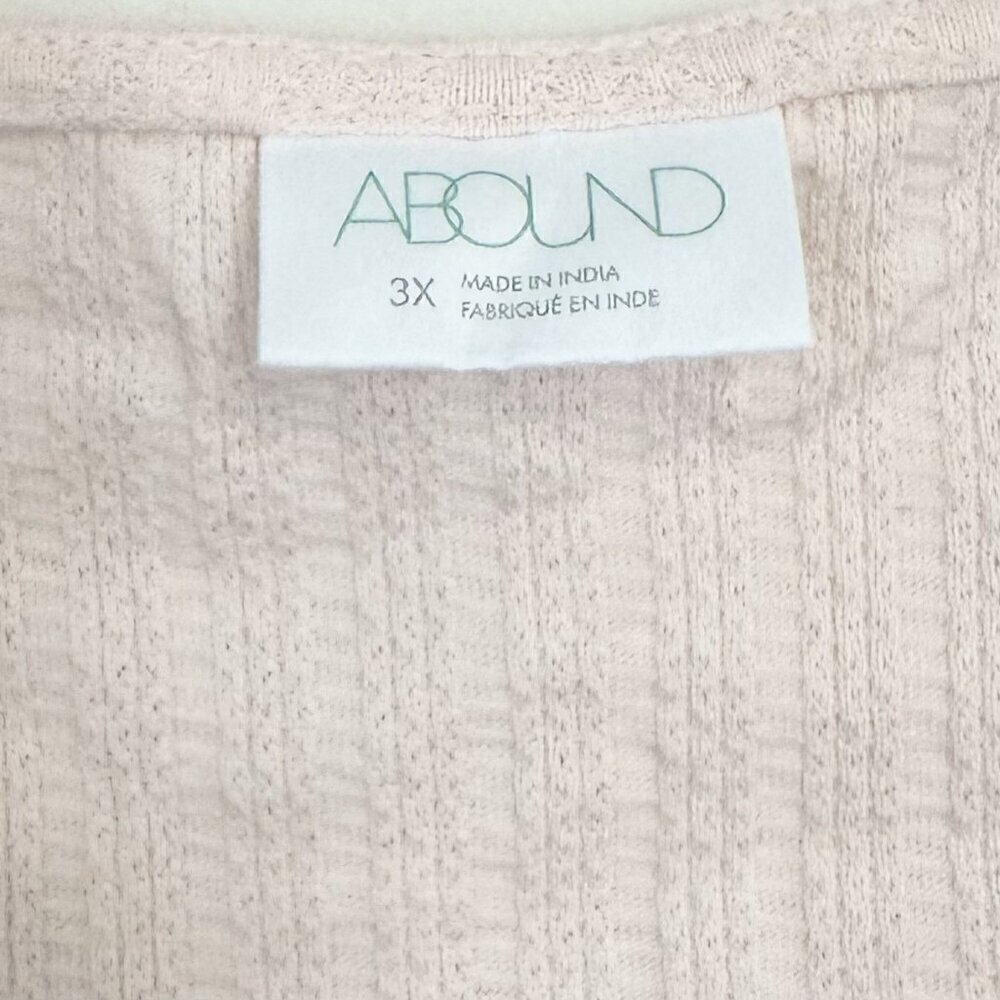 NWT Abound Pink Cropped Puff Sleeve Top - Size: 3X - Picture 3 of 7